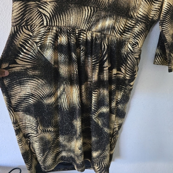 Wrap Dress Womens 3X Plus Mixed Print Fairy Grunge Cocktail Party Dinner - Picture 14 of 15